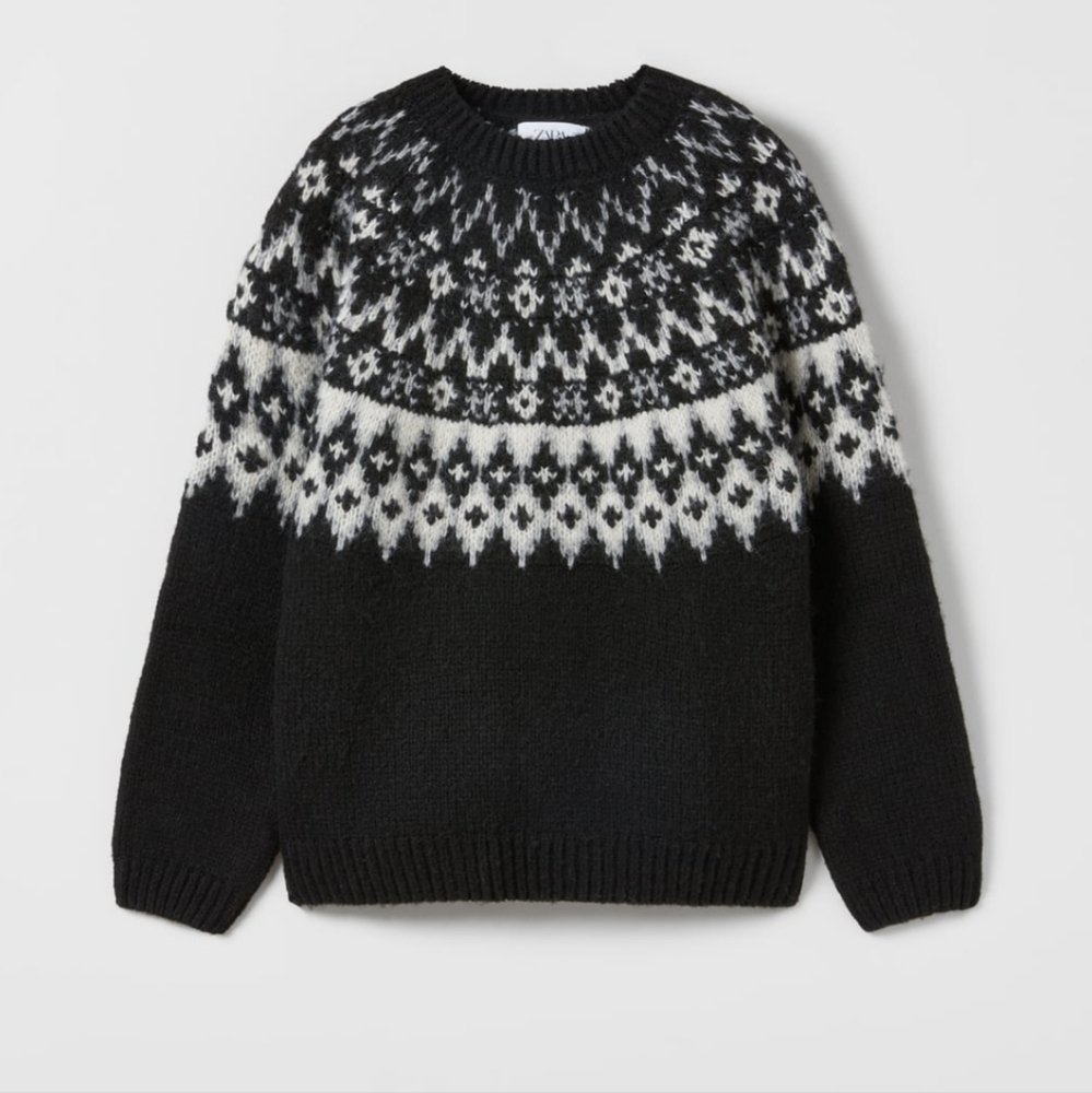 Zara kids jacquard sweater